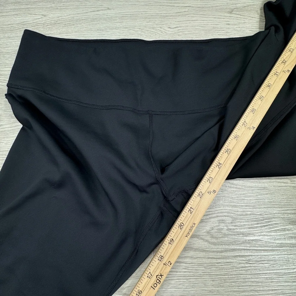 Nike Women's Leggings Dri-Fit Ruched Hem Cropped Black Sz 2X Activewear Yoga Gym